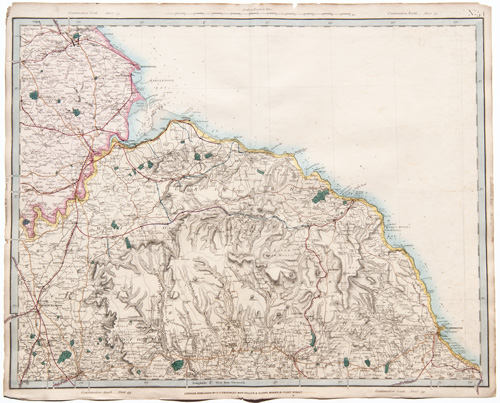 antique map of England, Wales and Scotland Railways and Stations Cruchley 1862